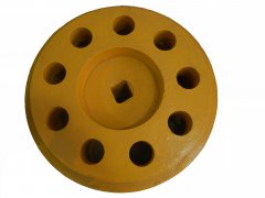 Sand casting with yellow paint
